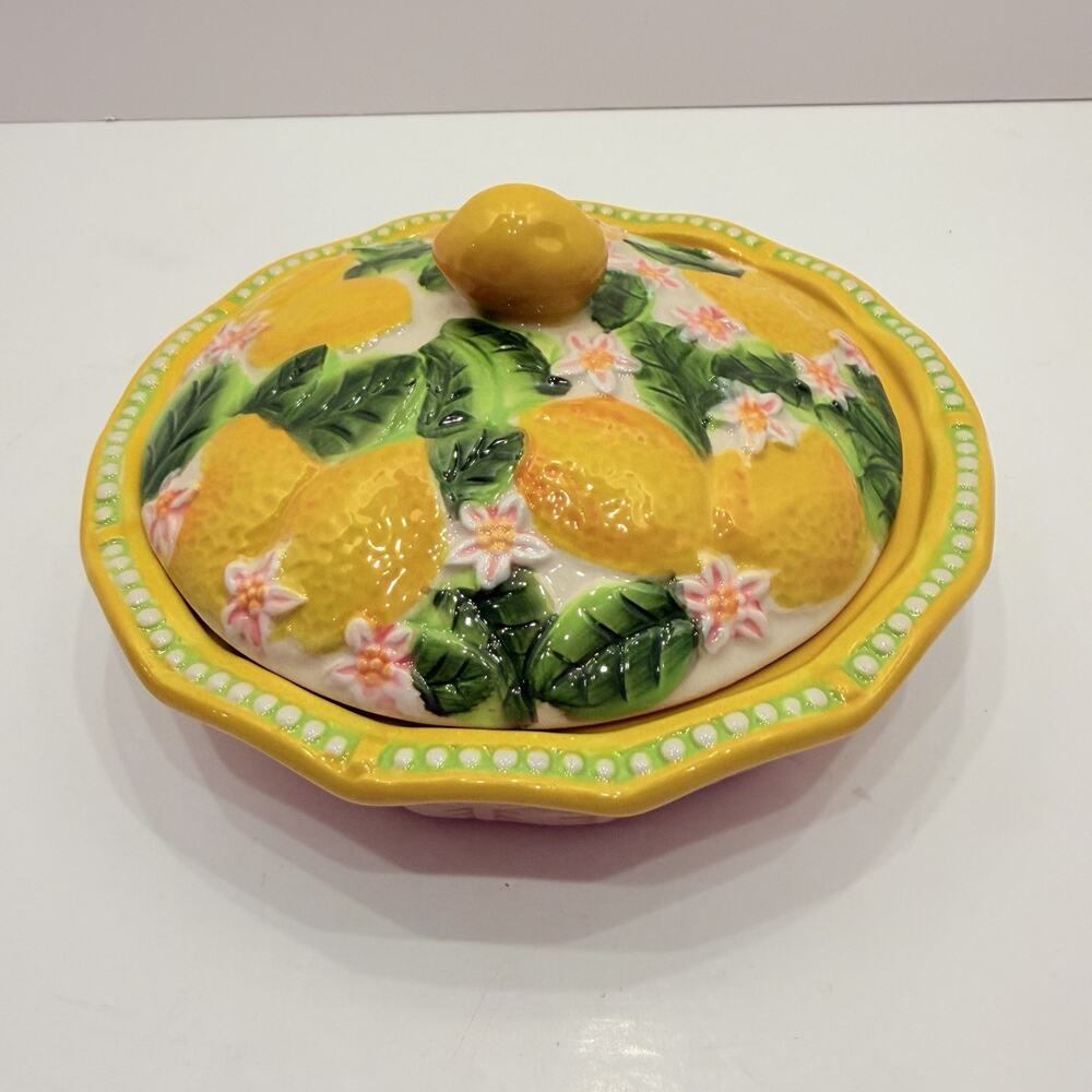 Temp-tations by Tara Figural Fruit Mini Lemon Pie Dish Great Condition.